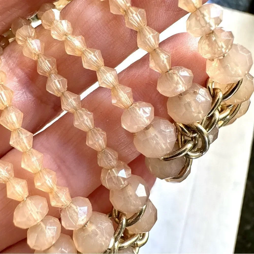 NY collection Peach gold tone choker necklace